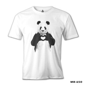 Lord T-Shirt MB-650 Beyaz Panda All U Need Erkek T-shirt