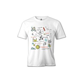 Lord T-Shirt MB-664 Beyaz Matematik İntegral Erkek T-shirt
