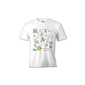 Lord T-Shirt MB-664 Beyaz Matematik İntegral Erkek T-shirt
