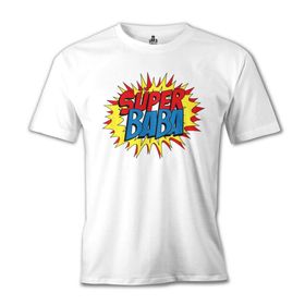 Lord T-Shirt MB-681 Beyaz Süper Baba Erkek T-shirt