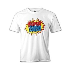 Lord T-Shirt MB-681 Beyaz Süper Baba Erkek T-shirt