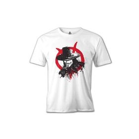 Lord T-Shirt MB-727 Beyaz V For Vendetta Rebel Erkek T-shirt