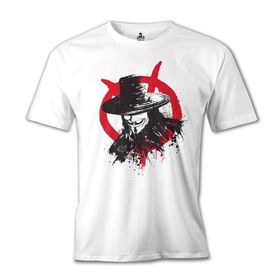Lord T-Shirt MB-727 Beyaz V For Vendetta Rebel Erkek T-shirt