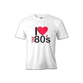 Lord T-Shirt MB-758 Beyaz I Love The 80's Erkek T-shirt