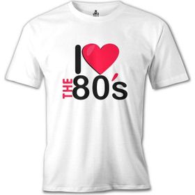 Lord T-Shirt MB-758 Beyaz I Love The 80's Erkek T-shirt