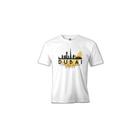 Lord T-Shirt MB-824 Dubai City Beyaz Erkek T-Shirt