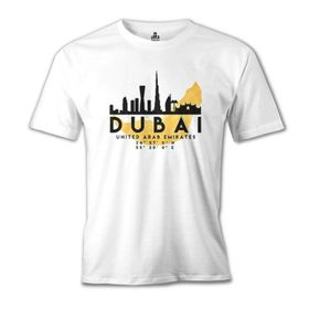Lord T-Shirt MB-824 Dubai City Beyaz Erkek T-Shirt