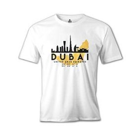Lord T-Shirt MB-824 Dubai City Beyaz Erkek T-Shirt