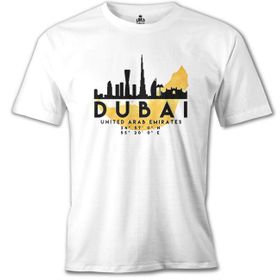 Lord T-Shirt MB-824 Dubai City Beyaz Erkek T-Shirt