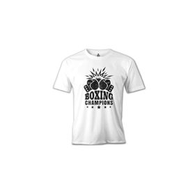 Lord T-Shirt MB-827 Boxing Şampiyon Beyaz Erkek T-Shirt