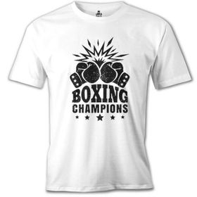Lord T-Shirt MB-827 Boxing Şampiyon Beyaz Erkek T-Shirt