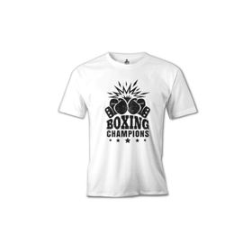 Lord T-Shirt MB-827 Boxing Şampiyon Beyaz Erkek T-Shirt