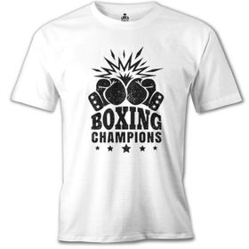 Lord T-Shirt MB-827 Boxing Şampiyon Beyaz Erkek T-Shirt