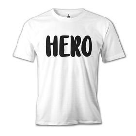 Lord T-Shirt MB-835 My Hero Hero Beyaz Erkek T-Shirt