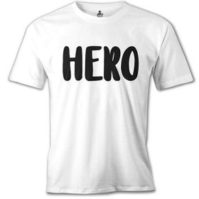 Lord T-Shirt MB-835 My Hero Hero Beyaz Erkek T-Shirt