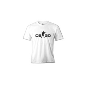Lord T-Shirt MB-838 Counter Strike Cs Logo Beyaz Erkek T-Shirt