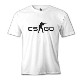 Lord T-Shirt MB-838 Counter Strike Cs Logo Beyaz Erkek T-Shirt