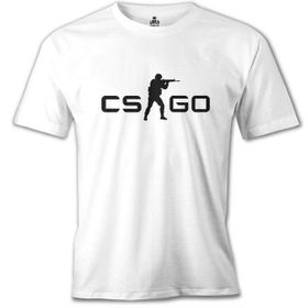 Lord T-Shirt MB-838 Counter Strike Cs Logo Beyaz Erkek T-Shirt