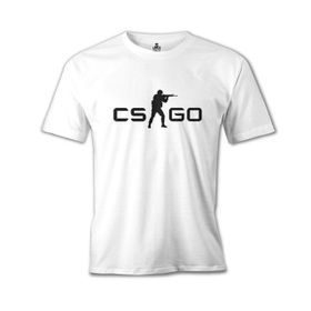 Lord T-Shirt MB-838 Counter Strike Cs Logo Beyaz Erkek T-Shirt