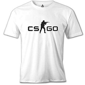 Lord T-Shirt MB-838 Counter Strike Cs Logo Beyaz Erkek T-Shirt