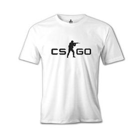 Lord T-Shirt MB-838 Counter Strike Cs Logo Beyaz Erkek T-Shirt