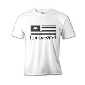 Lord T-Shirt MB-876 Lamb Of God Logo Beyaz Erkek T-Shirt