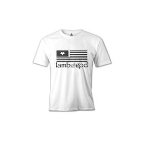 Lord T-Shirt MB-876 Lamb Of God Logo Beyaz Erkek T-Shirt