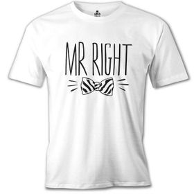 Lord T-Shirt MB-889 Mr. Right Papyon Beyaz Erkek T-Shirt