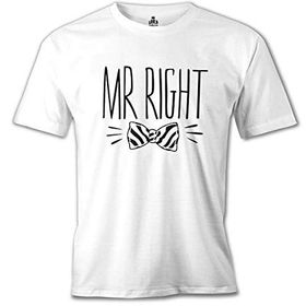 Lord T-Shirt MB-889 Mr. Right Papyon Beyaz Erkek T-Shirt