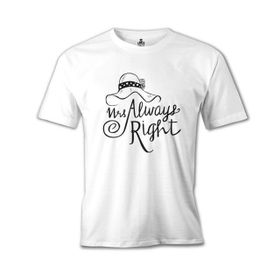 Lord T-Shirt MB-890 Mrs. Always Right Şapka Beyaz Erkek T-Shirt