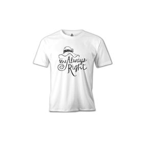 Lord T-Shirt MB-890 Mrs. Always Right Şapka Beyaz Erkek T-Shirt