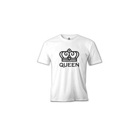 Lord T-Shirt MB-896 King And Queen Queen Beyaz Erkek T-Shirt