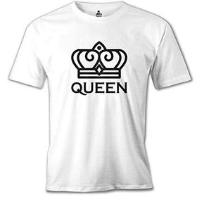 Lord T-Shirt MB-896 King And Queen Queen Beyaz Erkek T-Shirt