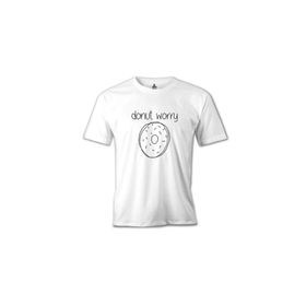 Lord T-Shirt MB-914 Donut Worry Beyaz Erkek T-Shirt