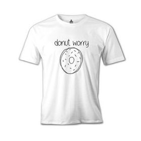Lord T-Shirt MB-914 Donut Worry Beyaz Erkek T-Shirt
