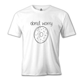 Lord T-Shirt MB-914 Donut Worry Beyaz Erkek T-Shirt