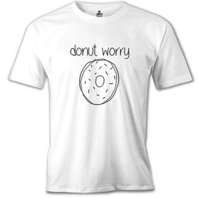 Lord T-Shirt MB-914 Donut Worry Beyaz Erkek T-Shirt