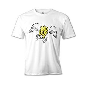 Lord T-Shirt MB-948 Bad Boy Wings Beyaz Erkek T-Shirt