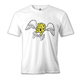 Lord T-Shirt MB-948 Bad Boy Wings Beyaz Erkek T-Shirt