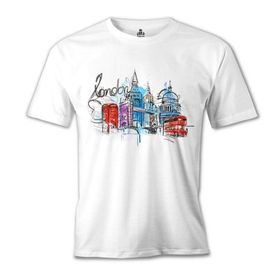 Lord T-Shirt MB-950 Londra Kulübe Beyaz Erkek T-Shirt