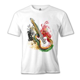 Lord T-Shirt MB-952 Gitar Colors Beyaz Erkek T-Shirt