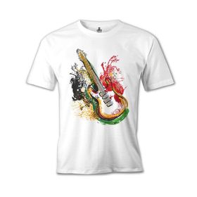 Lord T-Shirt MB-952 Gitar Colors Beyaz Erkek T-Shirt