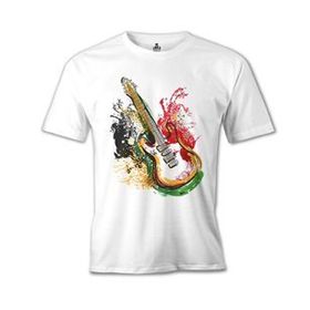 Lord T-Shirt MB-952 Gitar Colors Beyaz Erkek T-Shirt