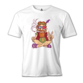 Lord T-Shirt MB-957 Hippi Furry Beyaz Erkek T-Shirt