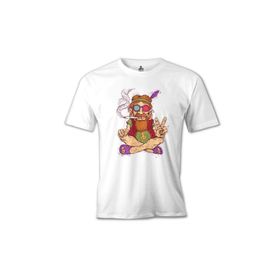 Lord T-Shirt MB-957 Hippi Furry Beyaz Erkek T-Shirt