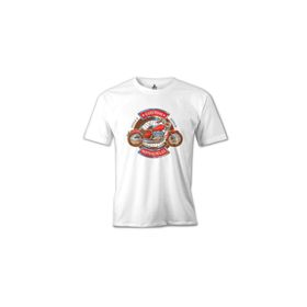Lord T-Shirt MB-964 Model Motosiklet Beyaz Erkek T-Shirt