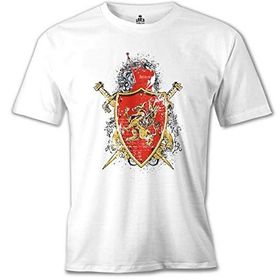 Lord T-Shirt MB-967 Dragon Shield Beyaz Erkek T-Shirt