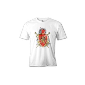 Lord T-Shirt MB-967 Dragon Shield Beyaz Erkek T-Shirt