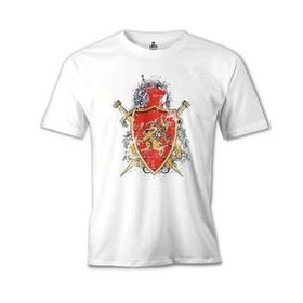 Lord T-Shirt MB-967 Dragon Shield Beyaz Erkek T-Shirt