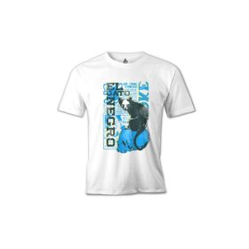 Lord T-Shirt MB-976 Kara Kedi Beyaz Erkek T-Shirt